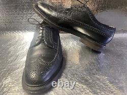 10 1/2-3e Florsheim Imperial Leather Shoes Black Wingtip Very Rare Extra Wide