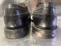 10 1/2-3e Florsheim Imperial Leather Shoes Black Wingtip Very Rare Extra Wide