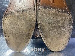 10 1/2-3e Florsheim Imperial Leather Shoes Black Wingtip Very Rare Extra Wide