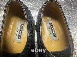 10 1/2-3e Florsheim Imperial Leather Shoes Black Wingtip Very Rare Extra Wide