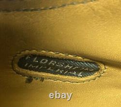 10 1/2-3e Florsheim Imperial Leather Shoes Black Wingtip Very Rare Extra Wide