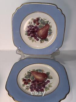 11 Vintage VERY RARE ROYAL GRAFTON China FRUIT Square 8.25 Salad Plate HTF