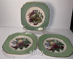11 Vintage VERY RARE ROYAL GRAFTON China FRUIT Square 8.25 Salad Plate HTF