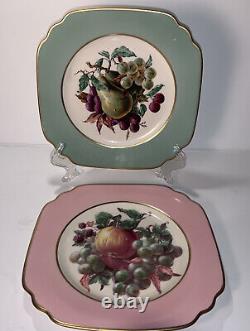 11 Vintage VERY RARE ROYAL GRAFTON China FRUIT Square 8.25 Salad Plate HTF