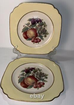 11 Vintage VERY RARE ROYAL GRAFTON China FRUIT Square 8.25 Salad Plate HTF