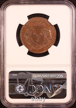 1709 France Jeton Royal Galleys NGC MS64 BN Very Rare Top Pop! Exquisite