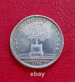 1735 Franch Royal Treasury Silver Jeton VERY RARE AUNC T34