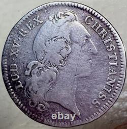 1747 Silver French Coin King Louis XV Tresor Royal Token Jeton Very Nice Rare