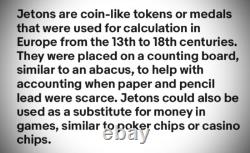 1747 Silver French Coin King Louis XV Tresor Royal Token Jeton Very Nice Rare