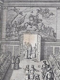 17th Century Jean Le Pautre Royal Invalide 1683 Etching In Shadow Box Very Rare