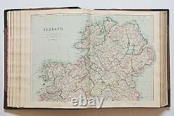 1872 very RARE antique Imperial atlas of Modern Geography by W. G. Blackie