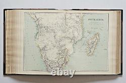 1872 very RARE antique Imperial atlas of Modern Geography by W. G. Blackie