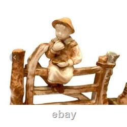 1888 Royal Worcester ANTIQUE Porcelain Figurines Set J. Hadley VERY RARE