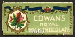 1910s WW1 era COWANS Royal MILK Chocolate WRAPPER For V15 CARD Series Very RARE