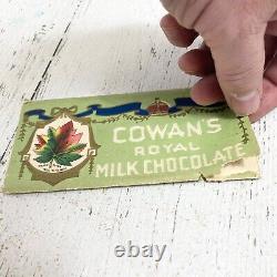 1910s WW1 era COWANS Royal MILK Chocolate WRAPPER For V15 CARD Series Very RARE