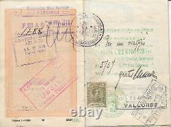 1926-royal Bulgaria-invalid-ex- Passeport-visas-fiscal Stamps-very Rare-28-pages