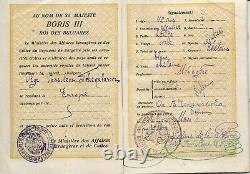 1929-royal Bulgaria-invalid-ex- Passeport-visas-fiscal Stamps-very Rare-32-pages