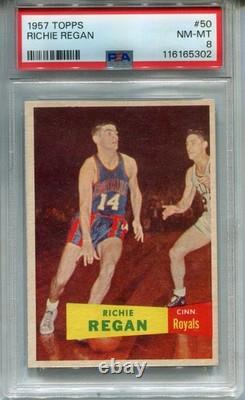 1957 Topps #50 Richie Regan PSA 8 NM-MT Very Rare Cincinnati Royals