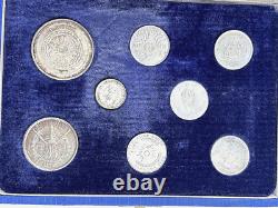 1961-1972 THAILAND OFFICIAL ROYAL THAI MINT SET (8) w 3 SILVER VERY RARE