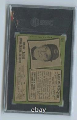 1971 TOPPS BASEBALL #609 Leo Durocher BLACKLESS VARIATION. VERY RARE! SGC A