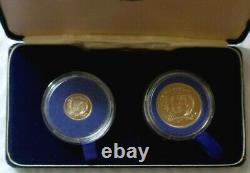 1973 DOMINICAN REPUBLIC OFFICIAL PROOF SET (2) ROYAL MINT with COA -VERY RARE