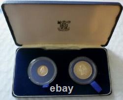 1973 DOMINICAN REPUBLIC OFFICIAL PROOF SET (2) ROYAL MINT with COA -VERY RARE