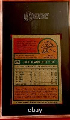 1975 Topps Mini #228 George Brett Rc Sgc Authentic Altered With Sharp Corners