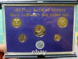 1983 Cyprus Official Deluxe Prestige Proof Set (6) Royal Mint Very Rare