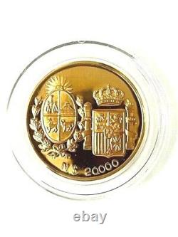 1983 Uruguay Gold 20000 Pesos Royal Visit, Uncirculated, Beautiful Very Rare /