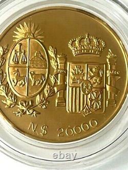 1983 Uruguay Gold 20000 Pesos Royal Visit, Uncirculated, Beautiful Very Rare /