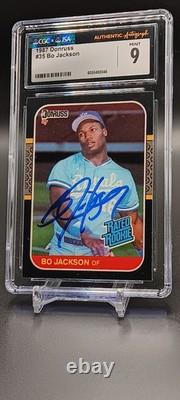 1987 Donruss Bo Jackson Rookie On Card Auto Cgc Jsa Authentic Auto Very Rare