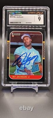 1987 Donruss Bo Jackson Rookie On Card Auto Cgc Jsa Authentic Auto Very Rare