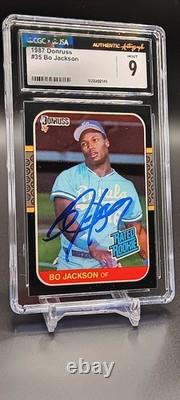 1987 Donruss Bo Jackson Rookie On Card Auto Cgc Jsa Authentic Auto Very Rare