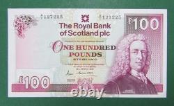 1987 Royal Bank of Scotland Plc £100 Note 1st Run A/1 127225 aUNC VERY RARE 1987 Royal Bank of Scotland Plc £100 Note 1st Run A/1 127225 aUNC VERY RARE