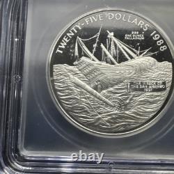 1988 Bermuda $25 1 OZ Palladium San Antonio PR69 DCAM VERY RARE Only 2000 Minted