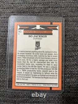 1989 Donruss Bo Jackson Diamond Kings Error Card Very Rare