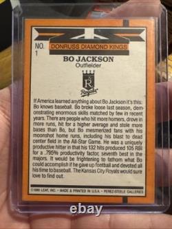 1989 Donruss Bo Jackson Diamond Kings Error Card Very Rare