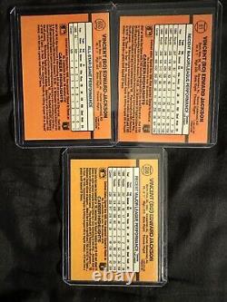 1990 1989 Donruss Bo Jackson DOUBLE Error No TM & No Dot INC. 3 Card Set Rate