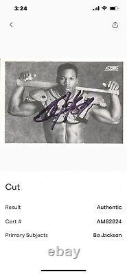 1990 Score Bo Jackson #697 Autographed Signed Card VERY RARE PSA Authentic Cut