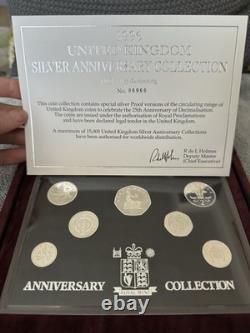 1996 Royal Mint Anniversary Silver Proof Coin Collection very rare mintage 15000