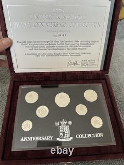 1996 Royal Mint Anniversary Silver Proof Coin Collection very rare mintage 15000