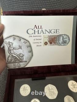 1996 Royal Mint Anniversary Silver Proof Coin Collection very rare mintage 15000