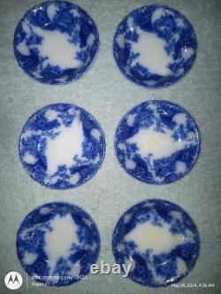 19th Century Wood & Son Lois Royal Flow Blue 20pc. Collection (Very Rare!)