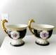 2 Royal Vienna (Beehive Mark) Grecian Moka Cups Hand painted VERY RARE SET
