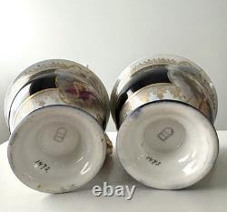 2 Royal Vienna (Beehive Mark) Grecian Moka Cups Hand painted VERY RARE SET