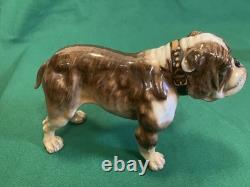 2 VTG Very Rare Royal Doulton Bulldog Standing HN 1045 & HN 1046