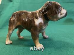 2 VTG Very Rare Royal Doulton Bulldog Standing HN 1045 & HN 1046