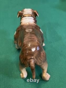 2 VTG Very Rare Royal Doulton Bulldog Standing HN 1045 & HN 1046
