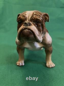 2 VTG Very Rare Royal Doulton Bulldog Standing HN 1045 & HN 1046