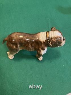 2 VTG Very Rare Royal Doulton Bulldog Standing HN 1045 & HN 1046
